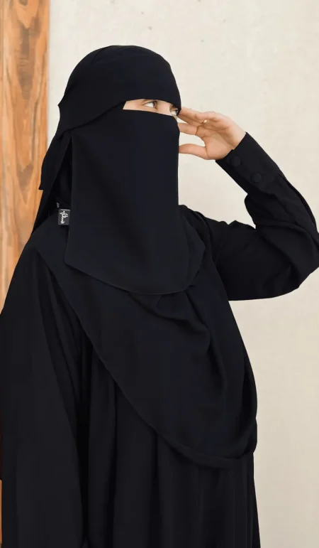 (نقاب جبهة طري أسود) Niqab gabha black