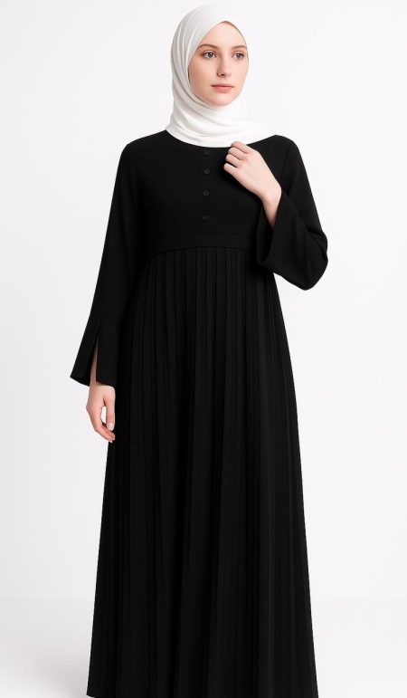 Sham Pleated Abaya