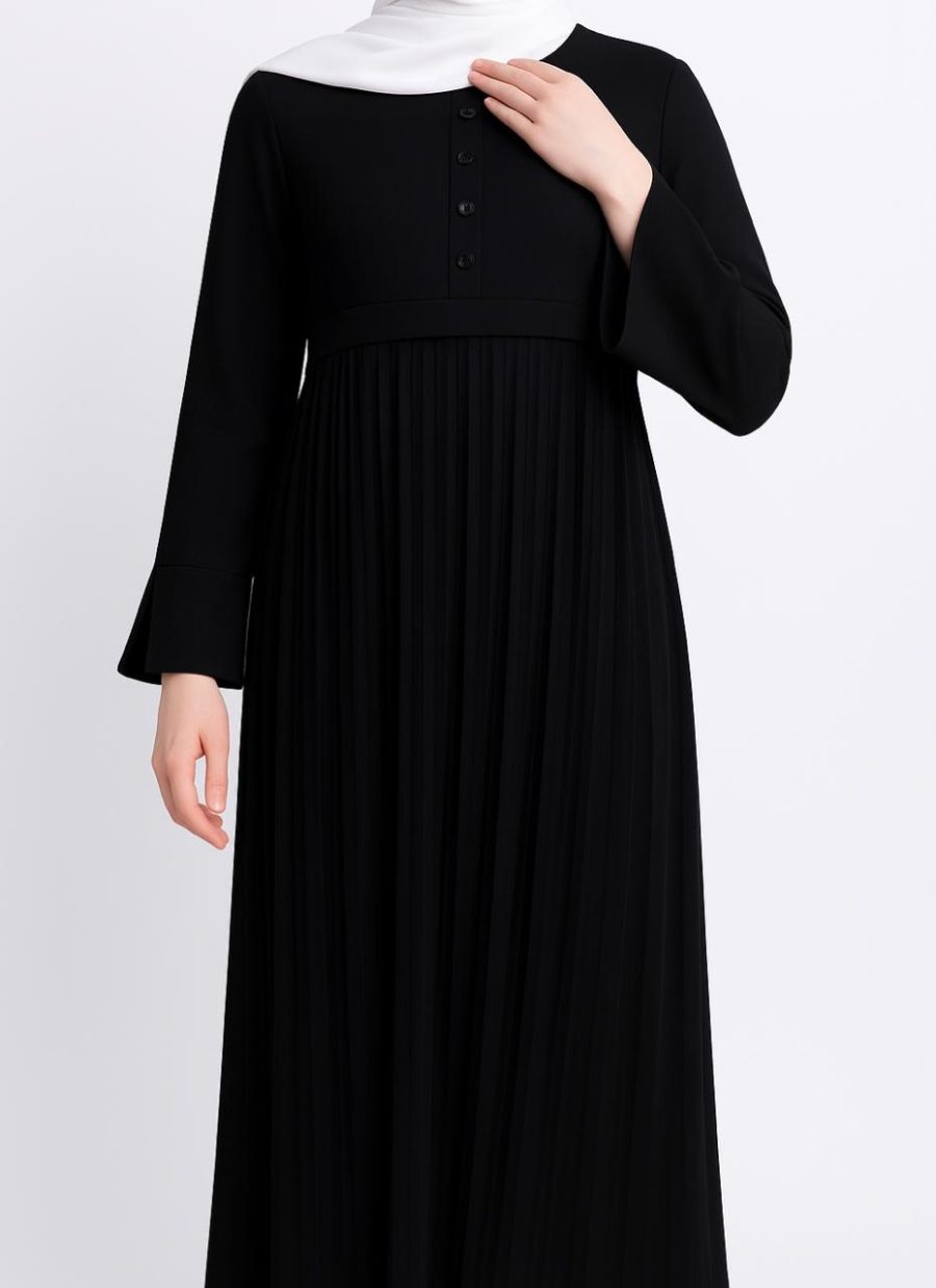Sham Pleated Abaya - Image 2