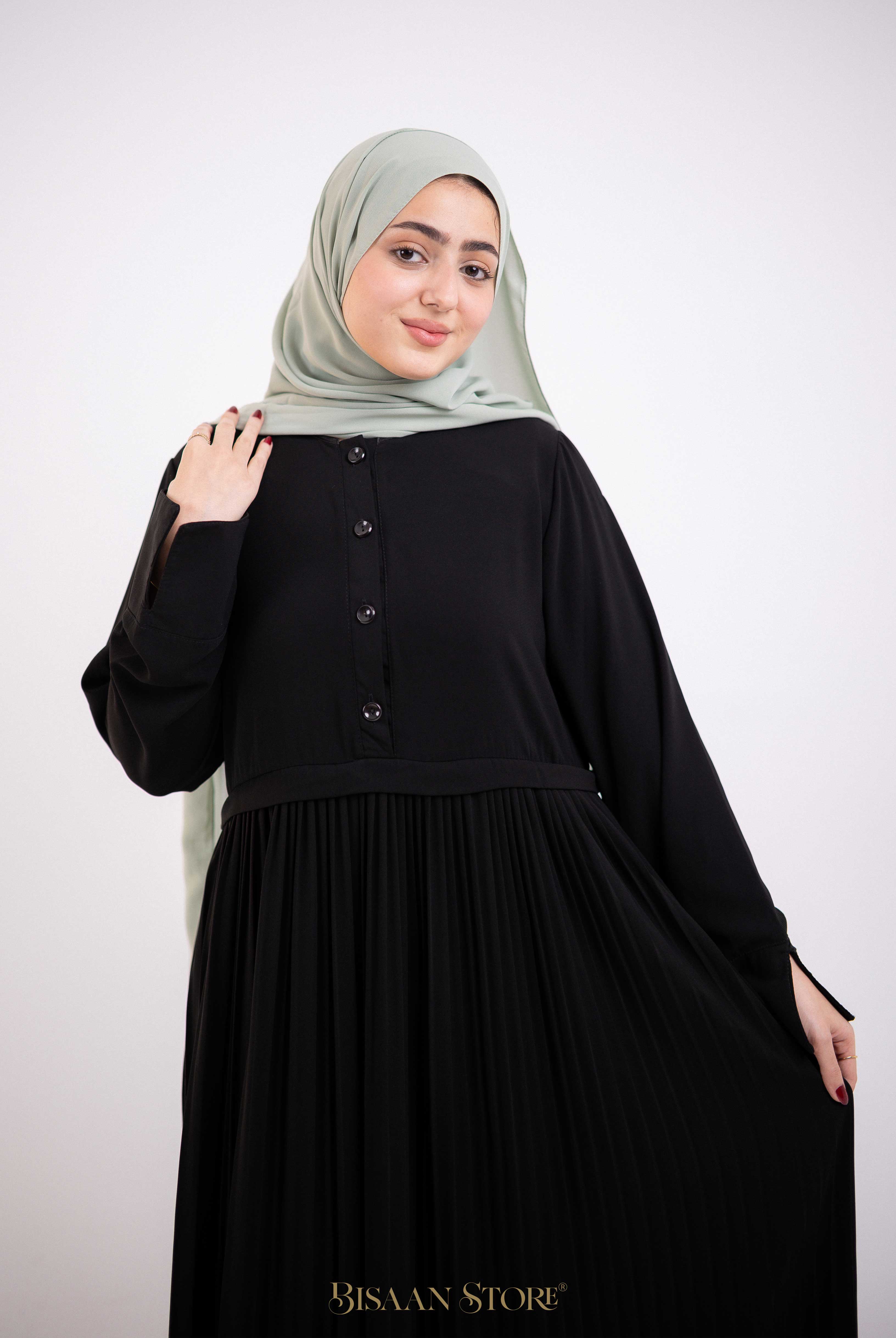 Sham Pleated Abaya