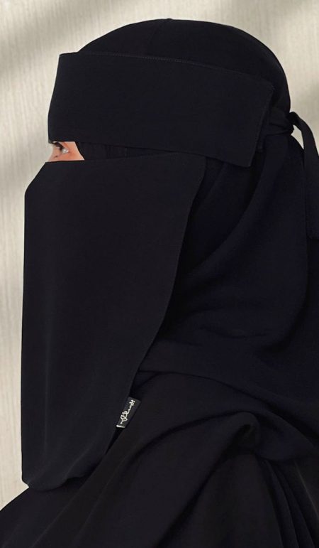 (نقاب جبهة وتندة أسود) Niqab gabha & tanda black