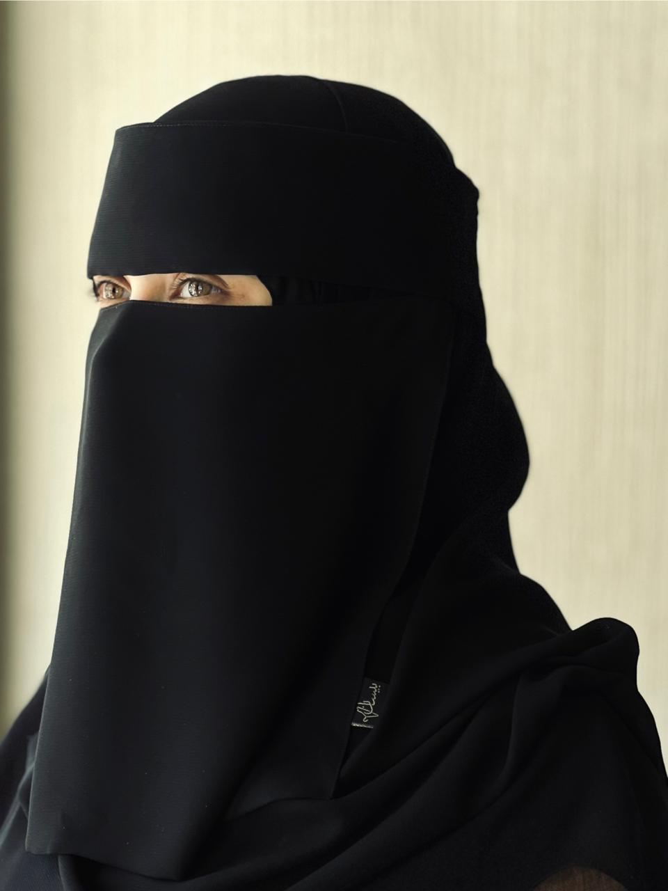 (نقاب جبهة وتندة أسود) Niqab gabha & tanda black - Image 3